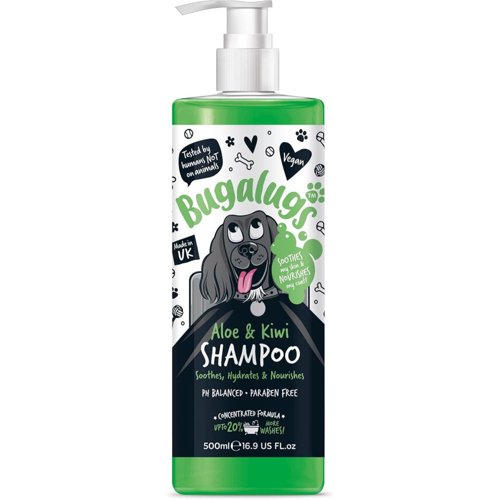 Bugalugs Aloe And Kiwi Soothing Dog Shampoo, 500ml