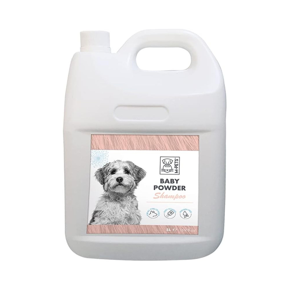 M-Pets Baby Powder Shampoo For Dog, Moisturizing, 5 Liter