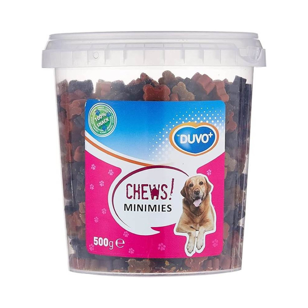 Duvo Chews, Minimies 500g, Delicious Soft Dog Snacks With Beef, Lamb And Poultry Flavour.