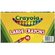 Crayola Non Toxic Large Crayon Set Pack Of 16 pcs, Multicolour