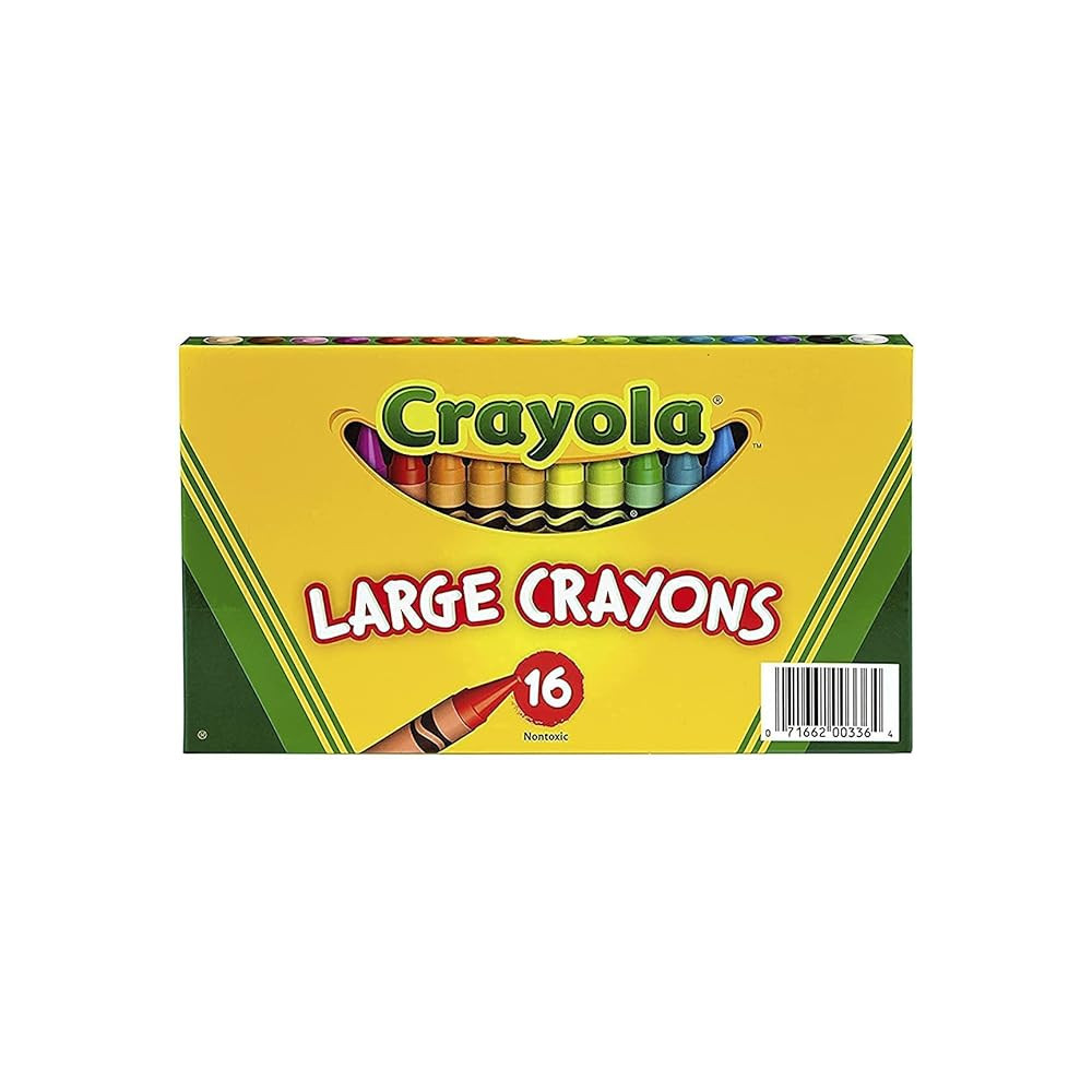 Crayola Non Toxic Large Crayon Set Pack Of 16 pcs, Multicolour