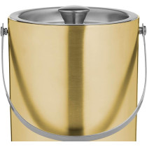 Viners Barware Double Wall Ice Bucket, 1.5 Litre Capacity, Gold
