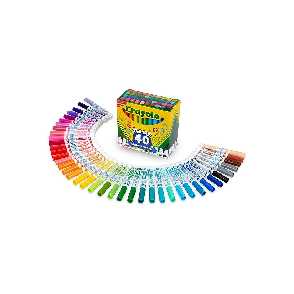 Crayola The Big Washable Markers Pack Of 40 pcs, Multicolour