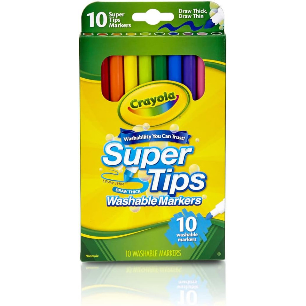 Crayola Super Tip Washable Markers Pack Of 10