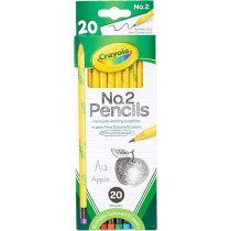 Crayola Non Toxic Number 2 Smooth Pencils With Latex Free Erasers, Set Of 20