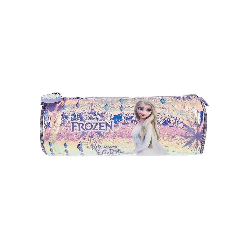 Disney Frozen Discover The Truth Round Pencil Case, Purple Shade