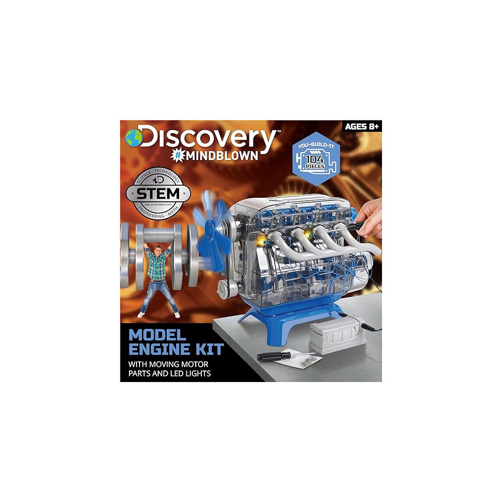 Discovery Mindblown Stem Model Engine Kit For Kids 8 Years And Above
