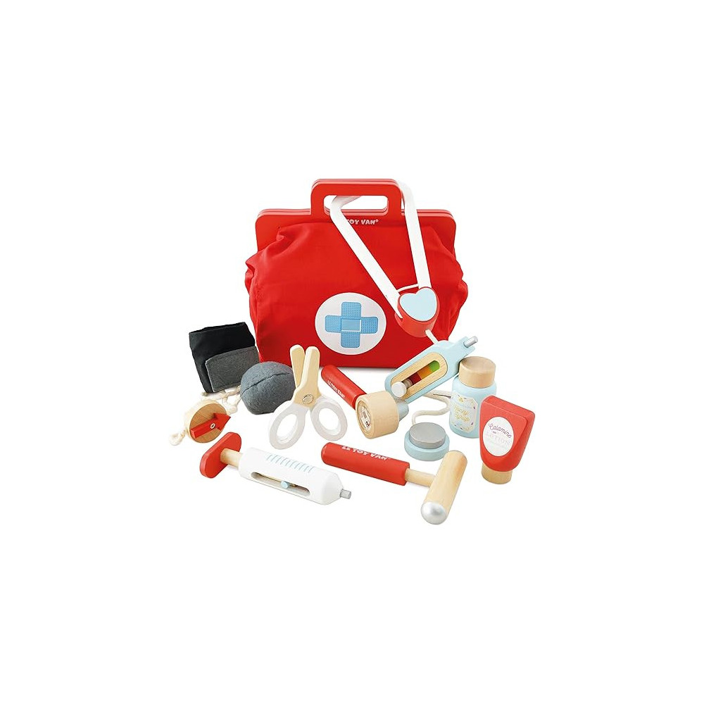 Le Toy Van Kids Wooden Educational Pretend Play Doctors Medical Set Kit