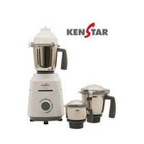 Kenstar Mixer Grinder With Powerplus Hybrid Motor And 3 Multi Function Stainless Steel Jars 1000W, White/Grey
