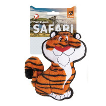 Fofos Safari Line Tiger Toy For Dogs, Orange/White