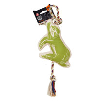 Fofos Sloth Flossy Rope Toy For Dogs, Green Colour