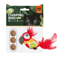 Fofos Sound Chip Parrot With Catnip Balls Toy For Cats