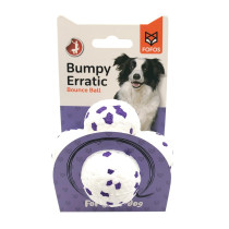 Fofos Ultra-Durable Bumpy Erratic Bounce Ball For Dogs, White