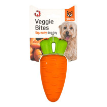 Fofos Veggi Bites Carrot Toy For Dogs, Small/Medium, Orange