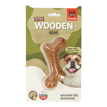 Fofos Wooden Play Bone Toy For Dogs, Brown