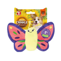 Fofos Butterfly Reversible Crinkle Toy For Dog, Multicolour