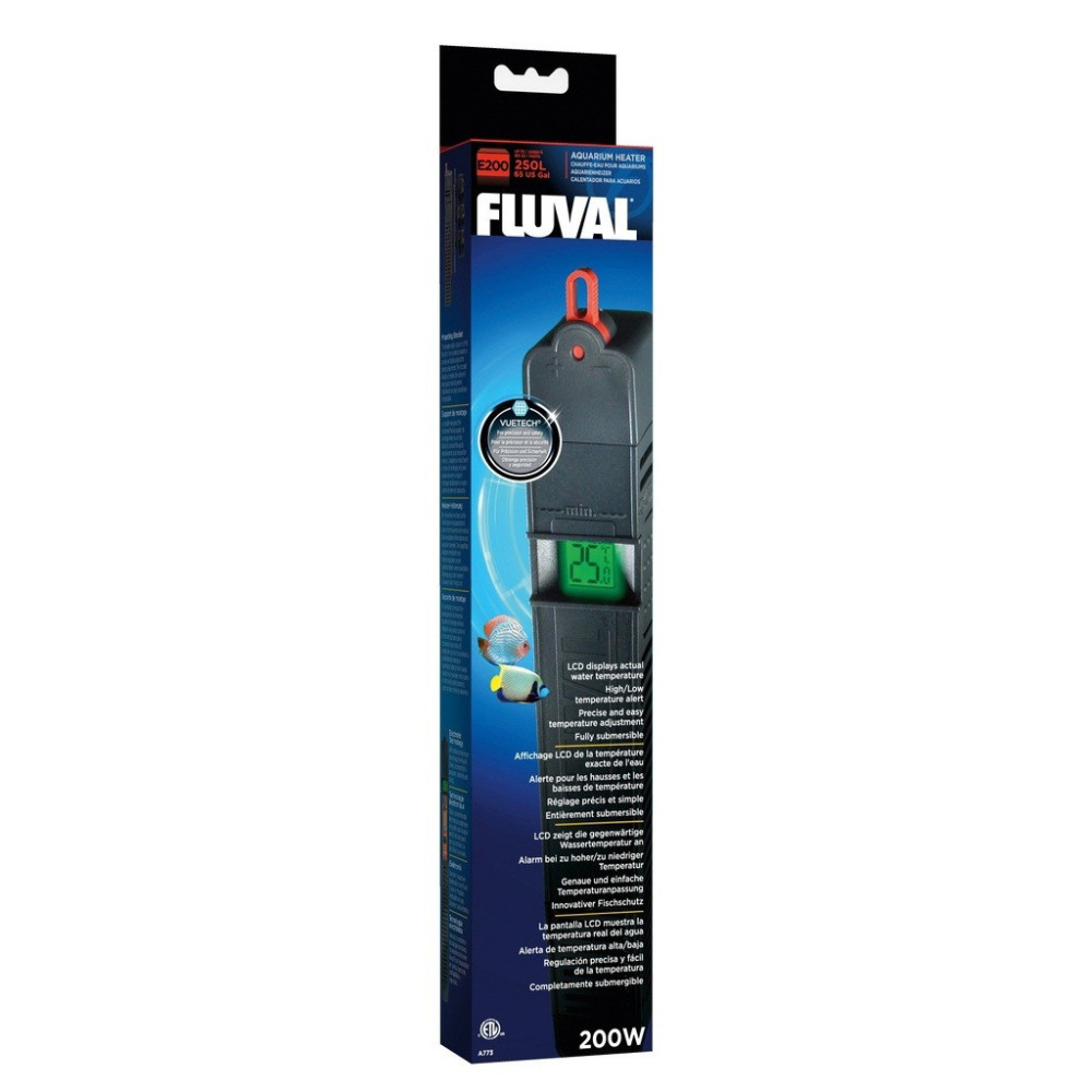 Fluval Easy Installation Electronic Heater, 200 Watt