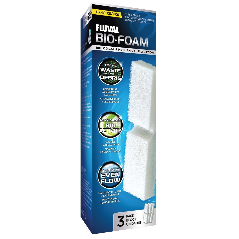 Fluval Fx4/Fx5/Fx6 Filter Series Foam Pads, Pack Of 3