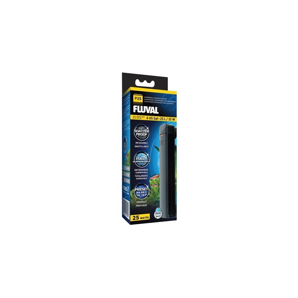 Fluval P25 Submersible Aquarium Heater, 25W