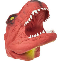 Keycraft Creative Flexible Plastic Rubber T-Rex Dinosaur Hand Puppet For Kids 3 Years And Above, Red