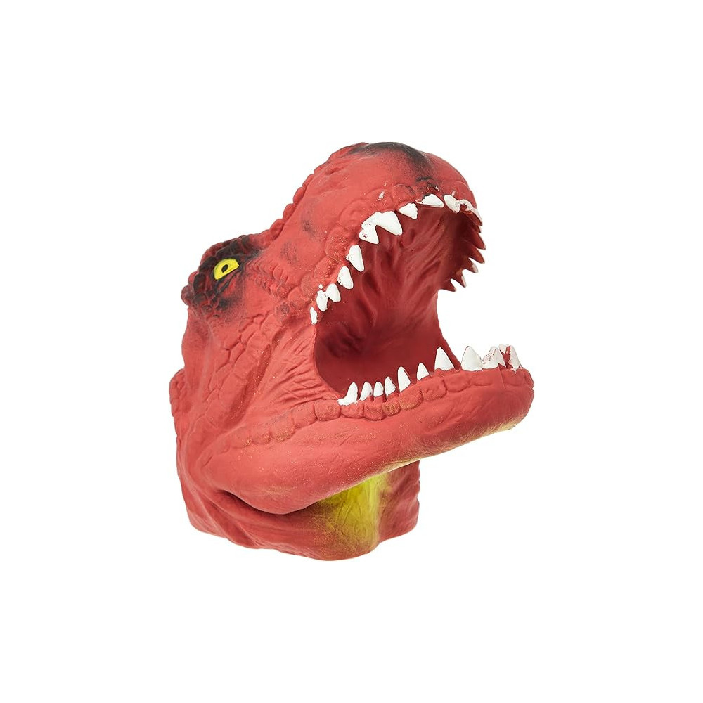 Keycraft Creative Flexible Plastic Rubber T-Rex Dinosaur Hand Puppet For Kids 3 Years And Above, Red