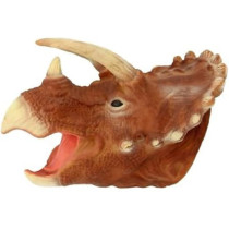 Keycraft Creative Flexible Plastic Rubber Triceratops Hand Puppet For Kids 3 Years And Above, Red