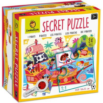 Ludattica Secret Puzzle Pirates 24 Pieces Set Adventure Jigsaw Puzzle Game, Multicolour