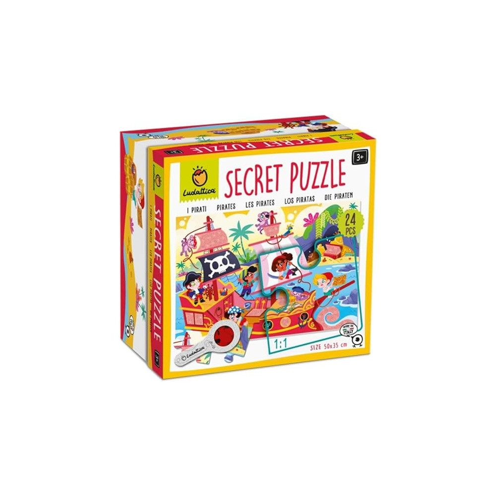 Ludattica Secret Puzzle Pirates 24 Pieces Set Adventure Jigsaw Puzzle Game, Multicolour