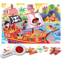 Ludattica Secret Puzzle Pirates 24 Pieces Set Adventure Jigsaw Puzzle Game, Multicolour