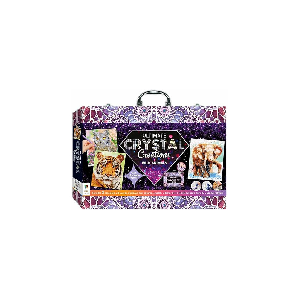 Hinkler Ultimate Crystal Creations Carry Case With Wild Animals Theme Ovwe 12000 Plus Crystals