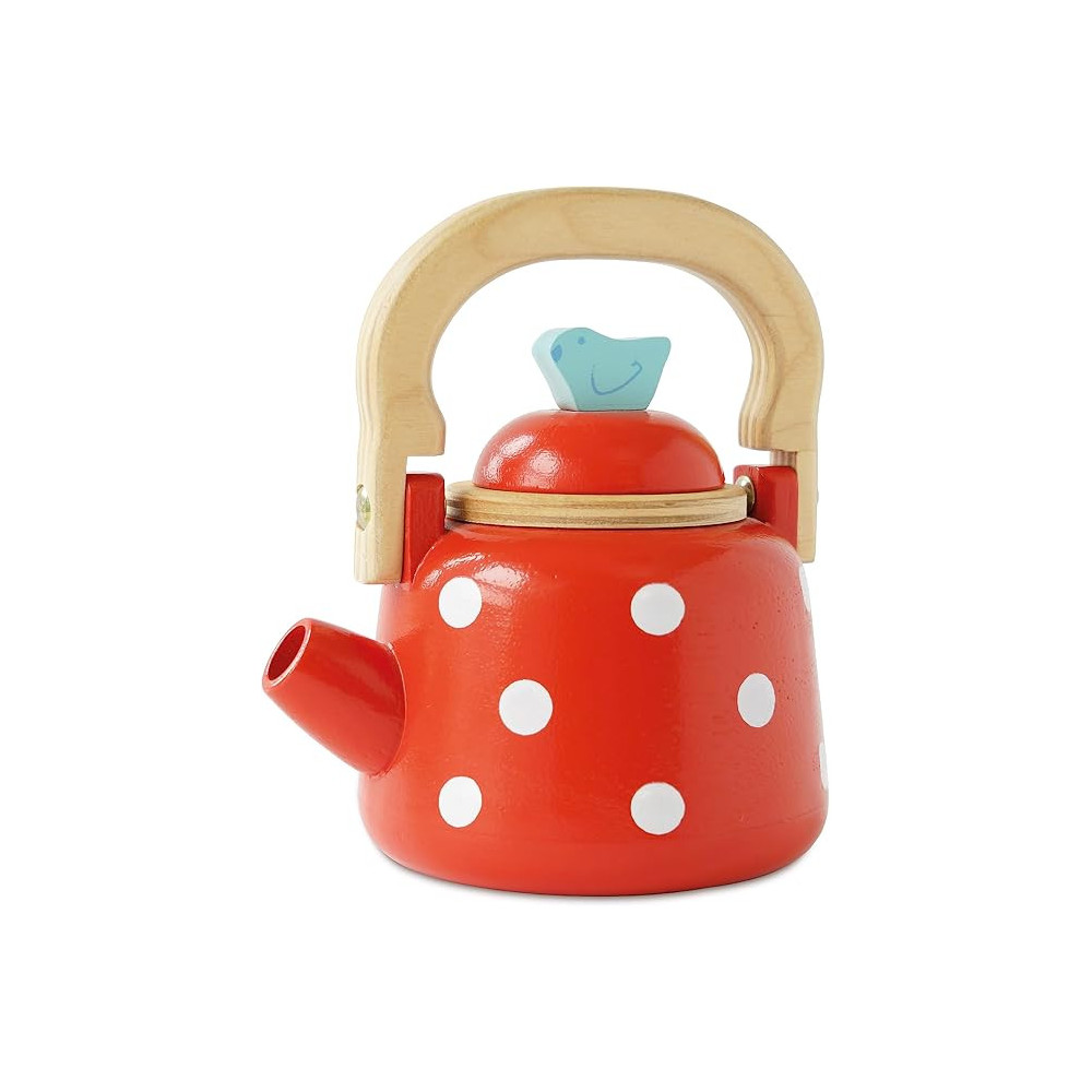 Le Toy Van Honeybake Wooden Dotty Kettle, Kids Role Play Toy Kitchen Accessories