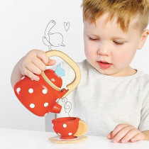 Le Toy Van Honeybake Wooden Dotty Kettle, Kids Role Play Toy Kitchen Accessories