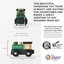Le Toy Van Childrens Royal Express Passenger, Classic Wooden Set for Toddlers Ethically Made For Kids 3 Years And Above, Green