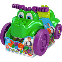 Mega Bloks First Builders Ride 'n Chomp Croc with Big Building Blocks, Building Toys for Toddlers (26 Pieces) GFG22