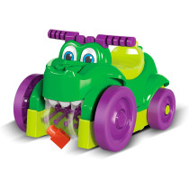 Mega Bloks First Builders Ride 'n Chomp Croc with Big Building Blocks, Building Toys for Toddlers (26 Pieces) GFG22