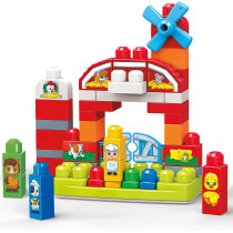 Mega Bloks Musical Farm Preschool Building Toy With Sounds and Songs GCT50