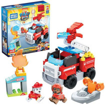 Mega Bloks Paw Patrol Marshall'S City Fire Rescue With Mini Building Blocks, Building Toys For Kids 3 Years & Older (34 Pieces) Gyj01