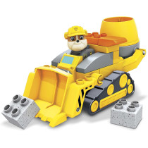 Mega Bloks Paw Patrol Rubble'S City Construction Truck With Mini Building Blocks, Building Toys For Kids 3 Years & Older (17 Pieces) Gyw91