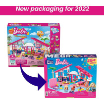 Mega Construx Barbie Malibu HoUSe, Building Toys For Kids Gwr34, Multi-Colour