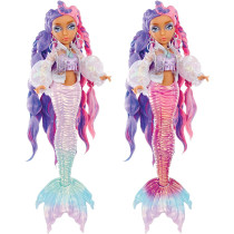 Mermaze Mermaidz Color Change S1 Kishiko 13.5 inch Mermaid Fashion Doll Designer Outfit & Accessories