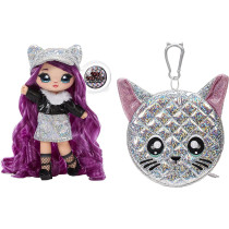 MGA Entertainment Na Na Na Surprise 2 in 1 Pom Doll Metallic Series Style 1 1 CHRISSY DIAMOND, Multicolor, 575344EUCALT, Na Na Na Surprise 2-in-1 Pom Doll- Metallic Series Style 1