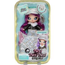 MGA Entertainment Na Na Na Surprise 2 in 1 Pom Doll Metallic Series Style 1 1 CHRISSY DIAMOND, Multicolor, 575344EUCALT, Na Na Na Surprise 2-in-1 Pom Doll- Metallic Series Style 1