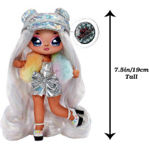 Mga Entertainment Na Na Na Surprise 2 In 1 Pom Doll Metallic Series Style 6 1 Ari Prism, Multicolor, 575399EUcalt, Na Na Na Surprise 2-In-1 Pom Doll- Metallic Series Style 6