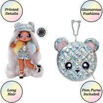Mga Entertainment Na Na Na Surprise 2 In 1 Pom Doll Metallic Series Style 6 1 Ari Prism, Multicolor, 575399EUcalt, Na Na Na Surprise 2-In-1 Pom Doll- Metallic Series Style 6