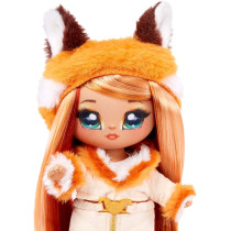 MGA Entertainment Na Na Na Surprise Camping Dolls Sierra Foxtail Fox Inspired 7.5" Fashion Doll with Orange Hair and Plush Fox Sleeping Bag, 2 in 1 Gift, Toy for Kids Ages 5 6 7 8+ Years, Multicolor
