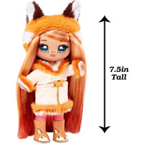 MGA Entertainment Na Na Na Surprise Camping Dolls Sierra Foxtail Fox Inspired 7.5" Fashion Doll with Orange Hair and Plush Fox Sleeping Bag, 2 in 1 Gift, Toy for Kids Ages 5 6 7 8+ Years, Multicolor