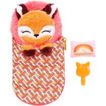 MGA Entertainment Na Na Na Surprise Camping Dolls Sierra Foxtail Fox Inspired 7.5" Fashion Doll with Orange Hair and Plush Fox Sleeping Bag, 2 in 1 Gift, Toy for Kids Ages 5 6 7 8+ Years, Multicolor