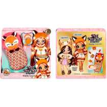 MGA Entertainment Na Na Na Surprise Camping Dolls Sierra Foxtail Fox Inspired 7.5" Fashion Doll with Orange Hair and Plush Fox Sleeping Bag, 2 in 1 Gift, Toy for Kids Ages 5 6 7 8+ Years, Multicolor