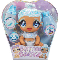 Mga'S Glitter Babyz January Snowflake Baby Doll With 3 Magical Color Changes Blue Hair, Winter Snowflakes Outfit, Diaper, Bottle, Accessories- Gift For Kids, Toy For Girls Boys Ages 3 4 5+ Years Old