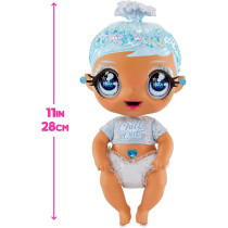 Mga'S Glitter Babyz January Snowflake Baby Doll With 3 Magical Color Changes Blue Hair, Winter Snowflakes Outfit, Diaper, Bottle, Accessories- Gift For Kids, Toy For Girls Boys Ages 3 4 5+ Years Old